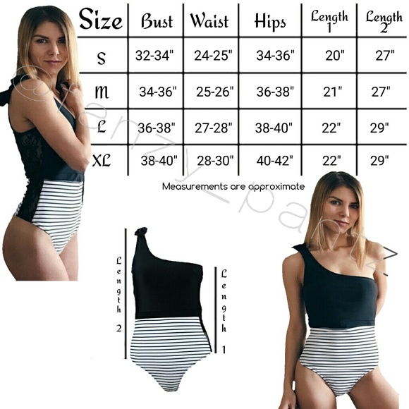 One piece lace panel swimsuit Black white - Picture 6 of 6